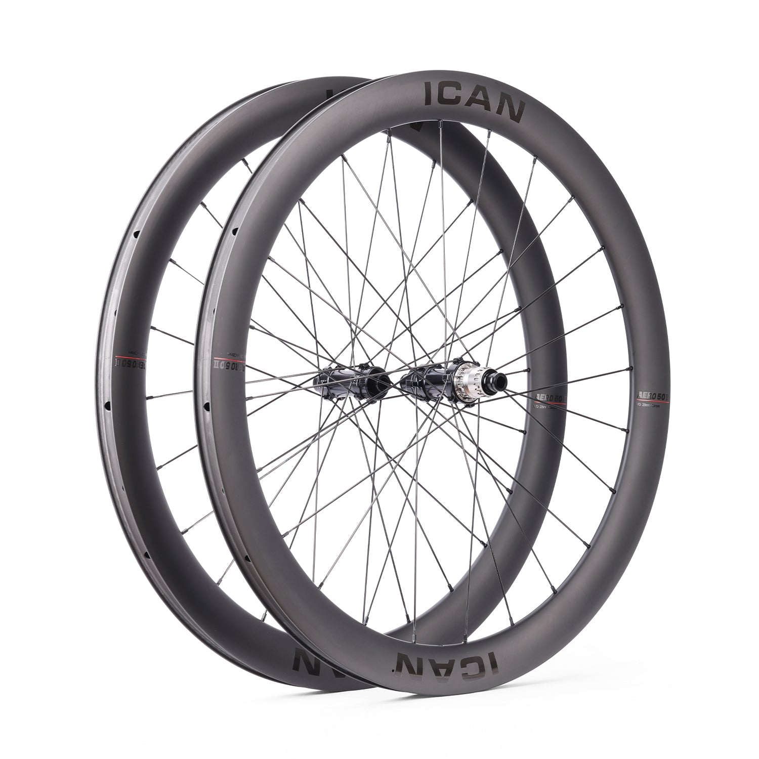 ICAN AERO 50 II disc wheels with upgraded rim profile and D91 hubs XDR