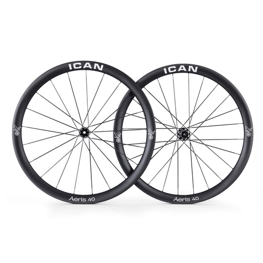 ICAN Aeris 40 disc carbone spoke wheelset 45T ratchet