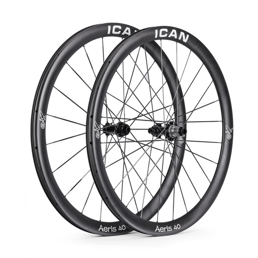 ICAN Aeris 40 disc carbone spoke wheelset 45T ratchet