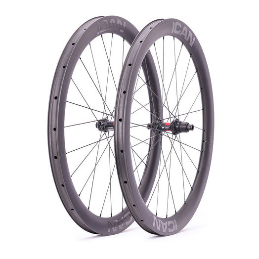 ICAN G27 SL gravel wheels with 45T ratchet system DT Swiss hubs