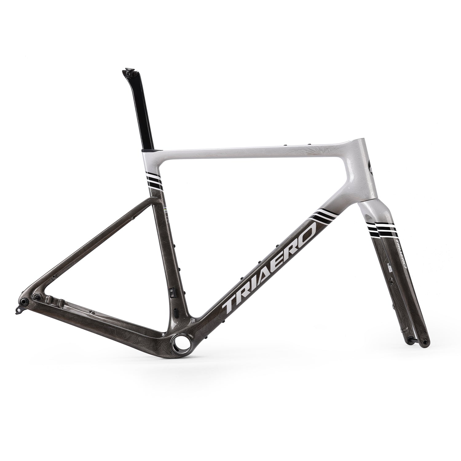 ICAN Graro UCI gravel bike frame without bolts 0mm offset seat post