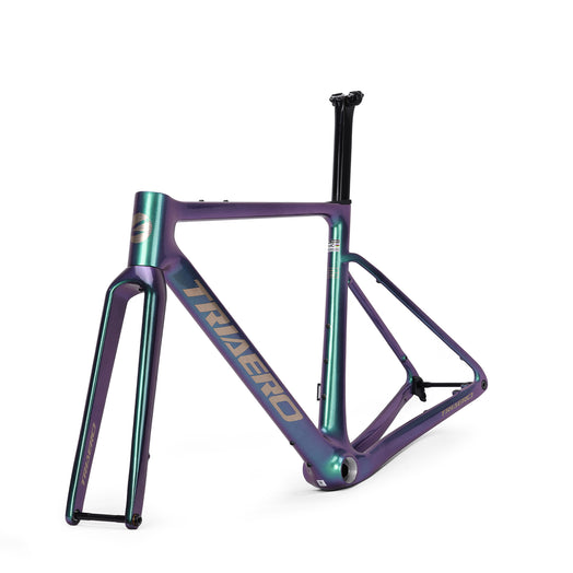 ICAN Graro UCI gravel bike frame without bolts 0mm offset seat post