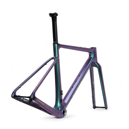 ICAN Graro UCI gravel bike frame without bolts 0mm offset seat post